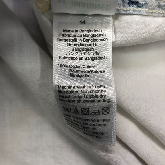 J Crew Women Bleached-out chambray Shirt Blouse Top Size 14 Cotton B239 -2 - Picture 16 of 16